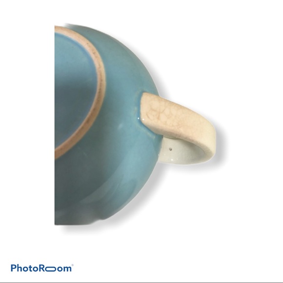 Tiffany Blue Ceramic Teapot Vintage - Picture 5 of 5